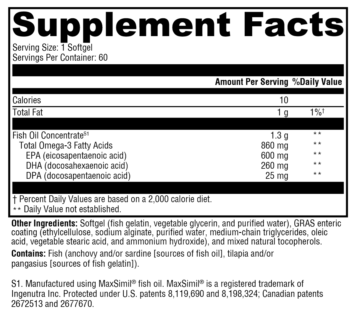 Omega MonoPure® 1300 EC - 60 Softgels