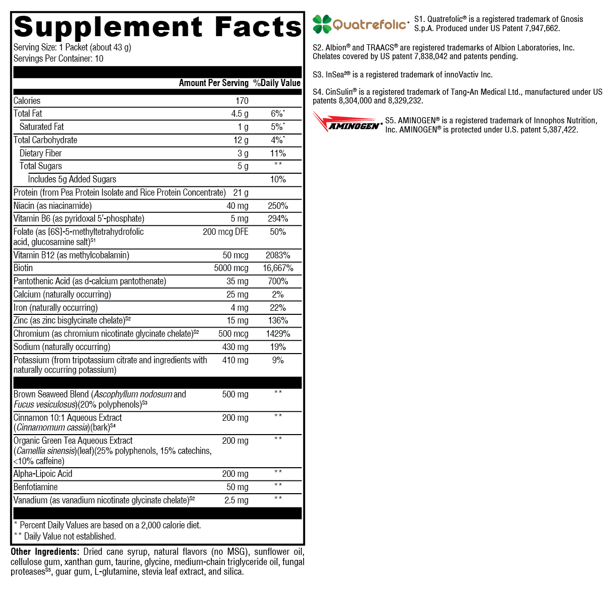 OptiMetaboliX™ 2:1 Vanilla Delight - 10 Servings