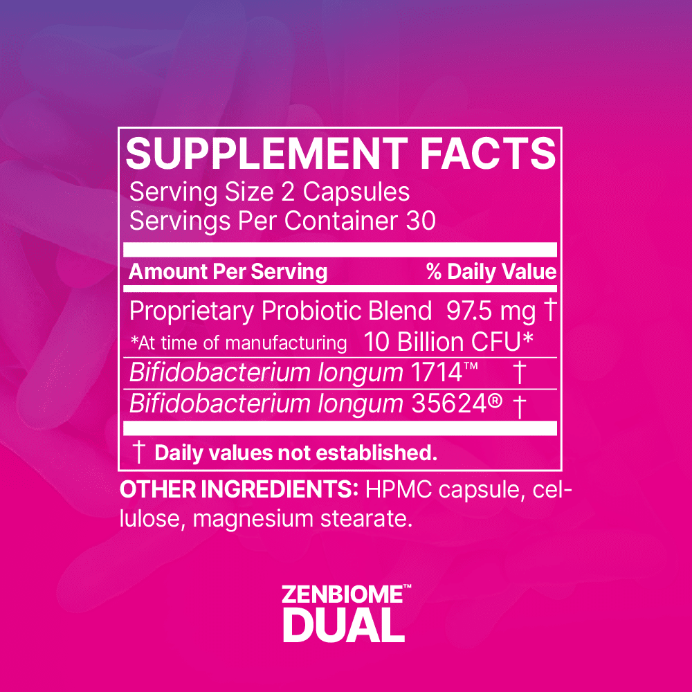 Microbiome Labs Zenbiome Dual - 60 Capsules