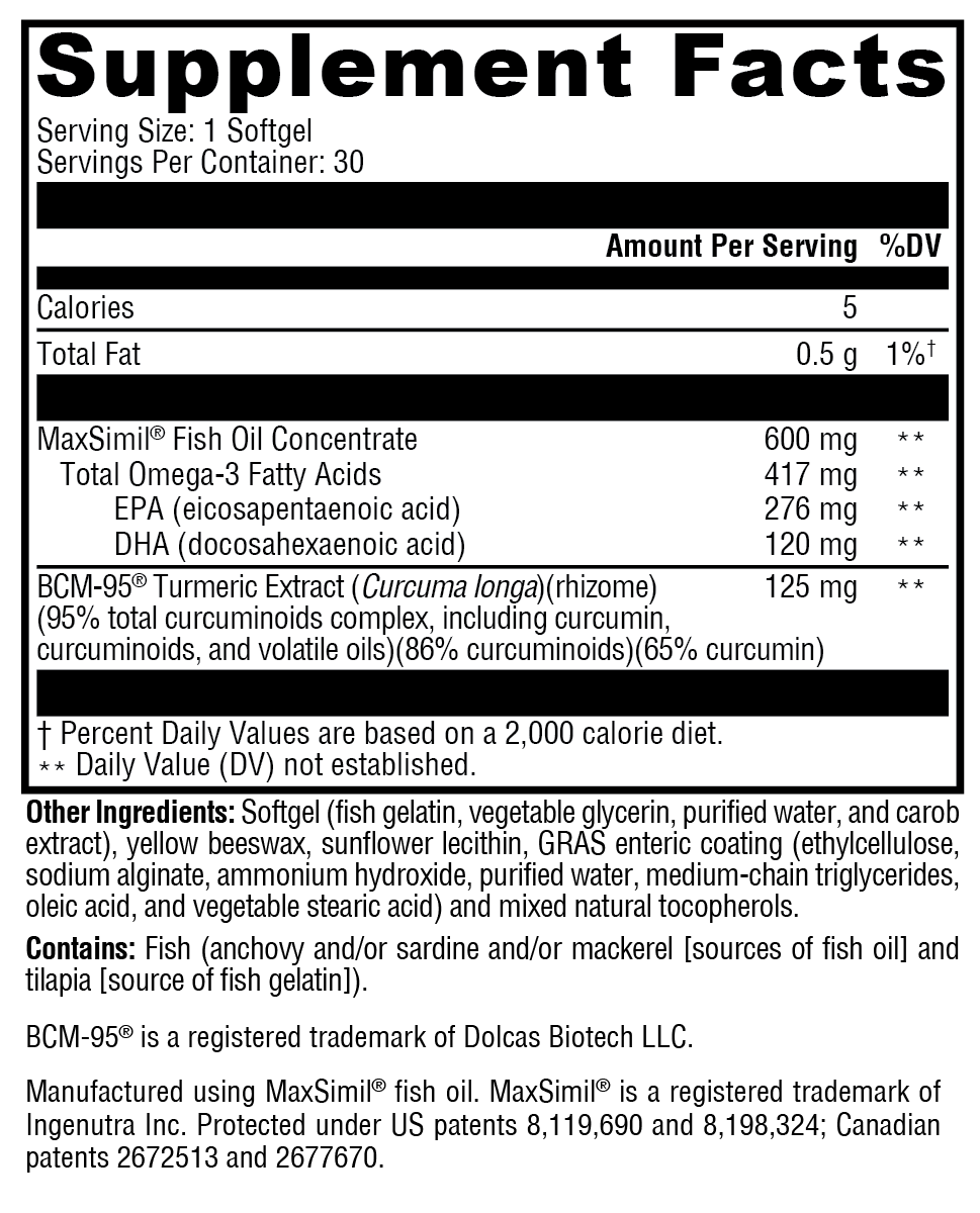 Omega MonoPure® Curcumin EC - 30 Softgels