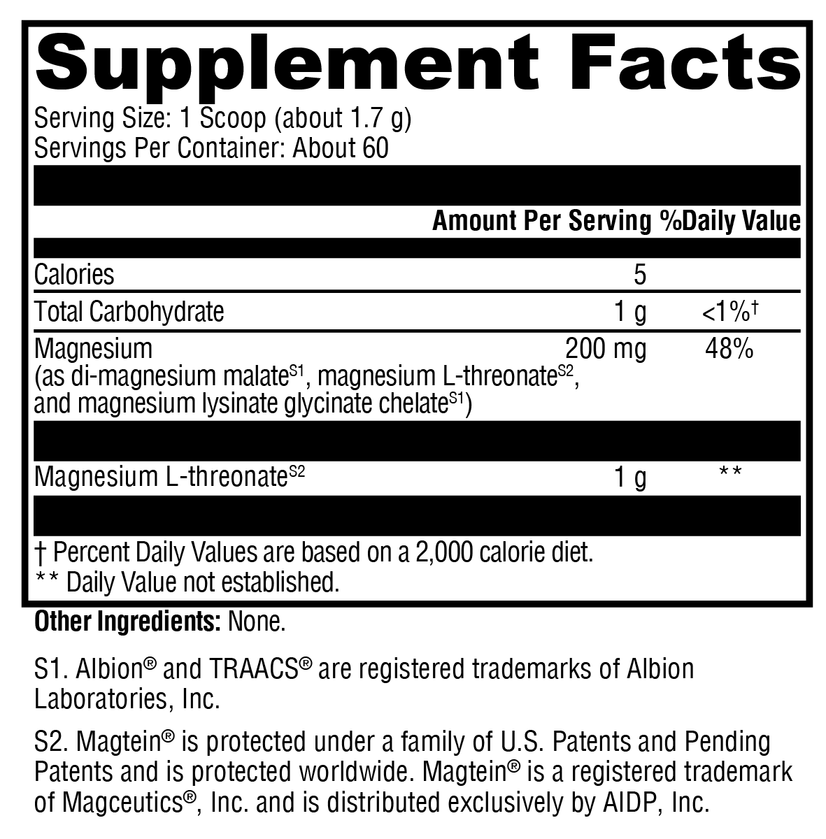 OptiMag® Neuro Unflavored - 60 Servings