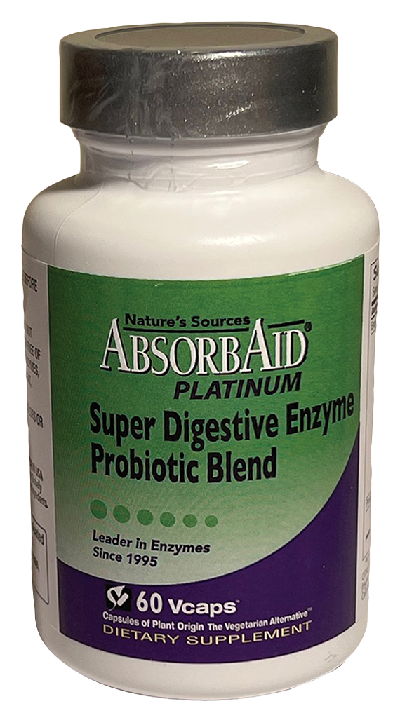 AbsorbAid Platinum Super Digestive Enzyme Probiotic Blend 60 Capsules